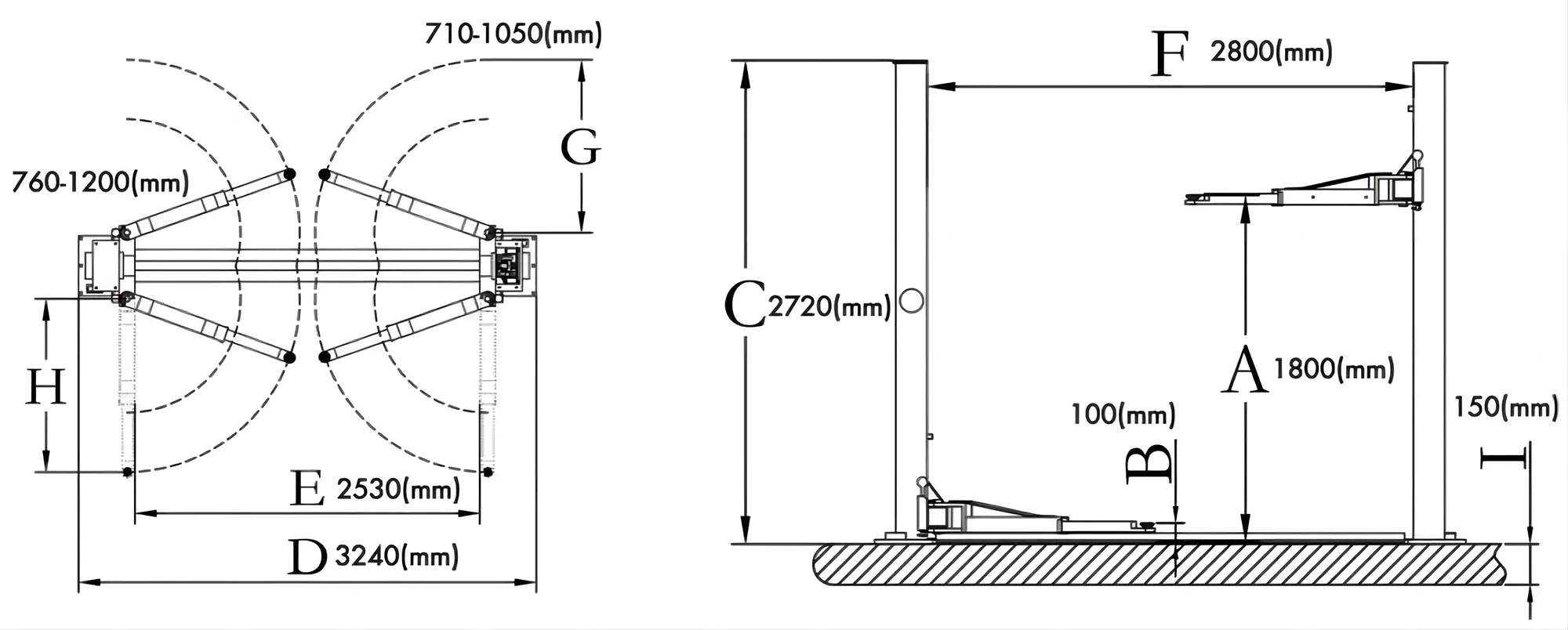 L-2-40D  40S  40E Overall Dimension